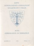 Genealogické a heraldické listy 1-2/1990 - náhled
