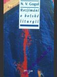 Rozjímání o božské liturgii - gogol nikolaj vasiljevič - náhled