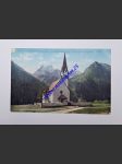 Kirche in Arabba ( 1602 m ) an der Dolomitenstrasse gegen Padonspitzen ( 2552 m )Tirol - náhled