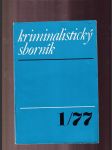 Kriminalistický sborník ročník XXI/1977 - náhled