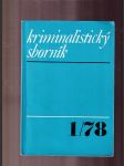 Kriminalistický sborník ročník XXII/1978 - náhled