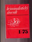 Kriminalistický sborník ročník XIX/1975 - náhled