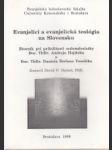 Evanjelici a evanjelická teológia na Slovensku - náhled