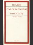 Slovník starokresťanskej literatúry - náhled
