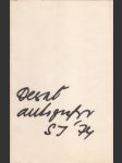 Desať autografov slovenskej jari 1974 - náhled