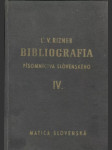 Bibliografia písomníctva slovenského IV. - náhled