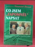 Co jsem zapomněl napsat - náhled