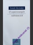 O separovaných substancích - akvinský tomáš - náhled
