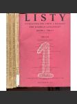 Listy, ročník I., číslo 1-4/1946. Čtvrtletník pro umění a filosofii (4 svazky) - náhled