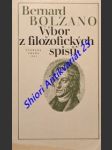 Výbor z filozofických spisů - bolzano bernard - náhled