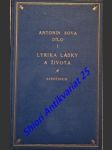 Lyrika lásky a života - sova antonín - náhled