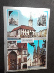 Olomouc - radnice, sousoší N. Trojice, Casarova kašna, orloj gotické radnice, Chrám sv. Václava - náhled