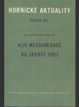Vliv mechanisace na jakost uhlí - náhled