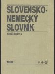 Slovensko- Nemecký slovník - náhled