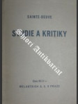 Studie a kritiky - sainte-beuve - náhled