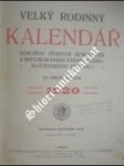 Velký rodinný kalendář na přestupný rok 1920 - náhled