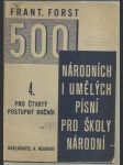 500 národních i umělých písní pro školy národní 4. - náhled