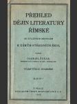 Přehled dějin literatury římské - náhled