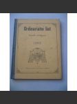 Ordinariátní list na rok 1889 - náhled