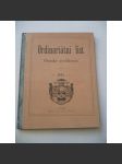 Ordinariátní list na rok 1884 - náhled