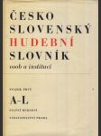 Československý hudební slovník osob a institucí a-l, m-ž - náhled